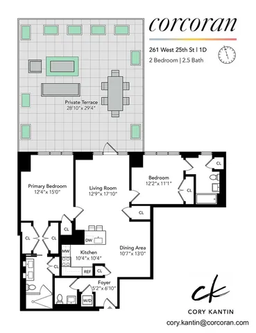 $2,395,000 | 261 West 25th Street, Unit 1D | Chelsea