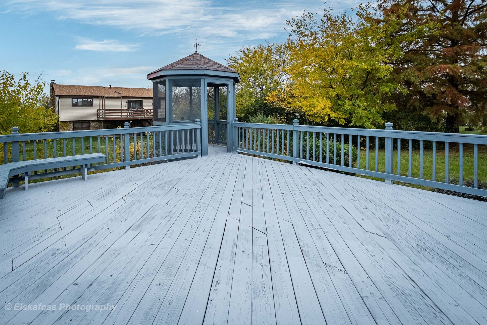 6329 Beaver Dam Road Matteson, IL 60443 - Photo 15 of 21 a view of a wooden deck with a yard