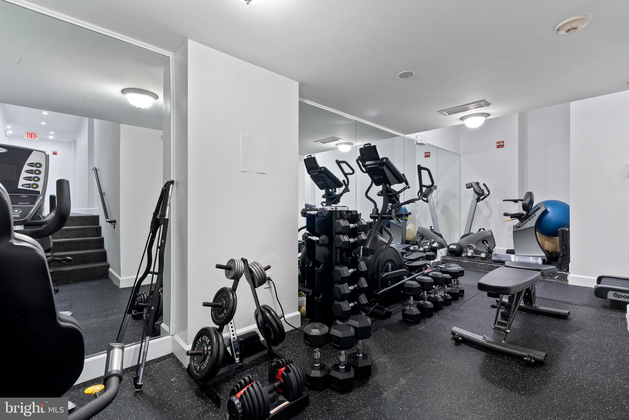 150 V Street Northwest, Unit V204 Washington, DC 20001 - Photo 22 of 26 a view of a room with gym equipment