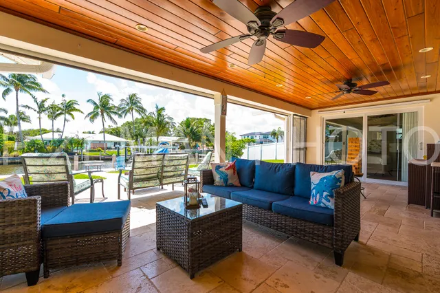 a outdoor living space with furniture