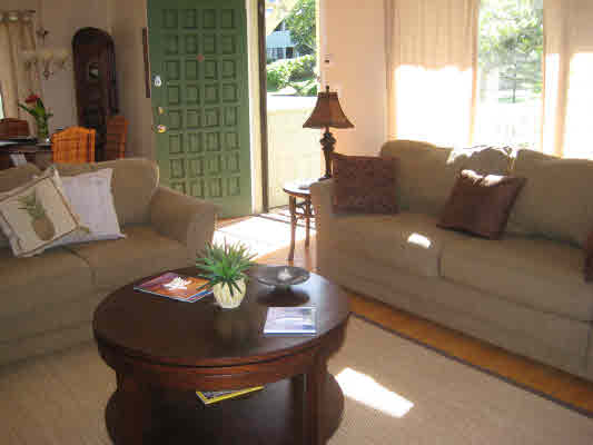 3780 Edward Road, Unit 5201 Princeville, HI 96722 - Photo 6 of 23 a living room with furniture and a potted plant