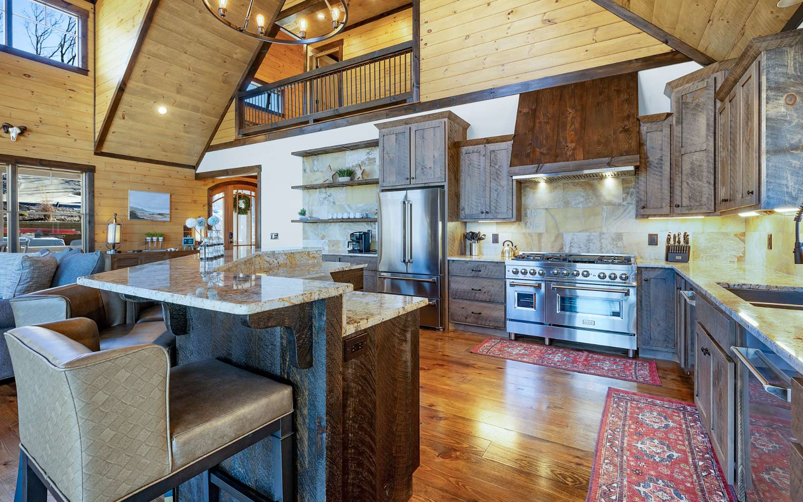810 Overlook Drive Blue Ridge, GA 30513 - Photo 17 of 56 a kitchen with sink cabinets and stove