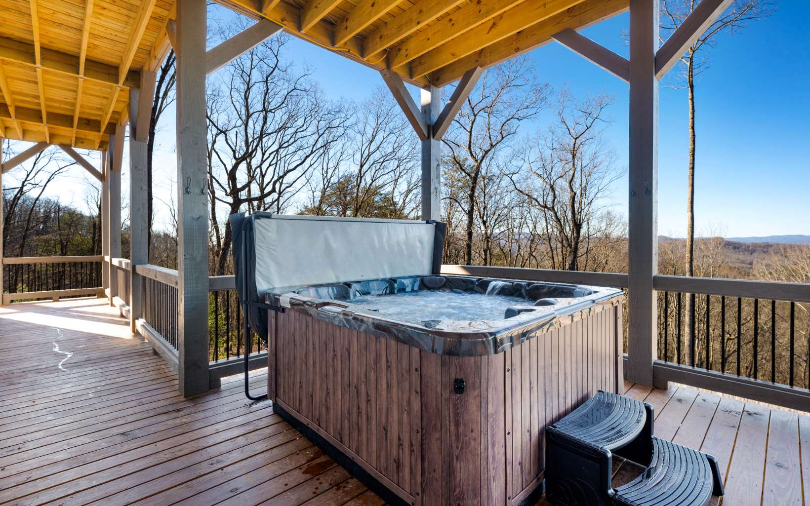 810 Overlook Drive Blue Ridge, GA 30513 - Photo 53 of 56 a view of a deck with wooden fence and floor