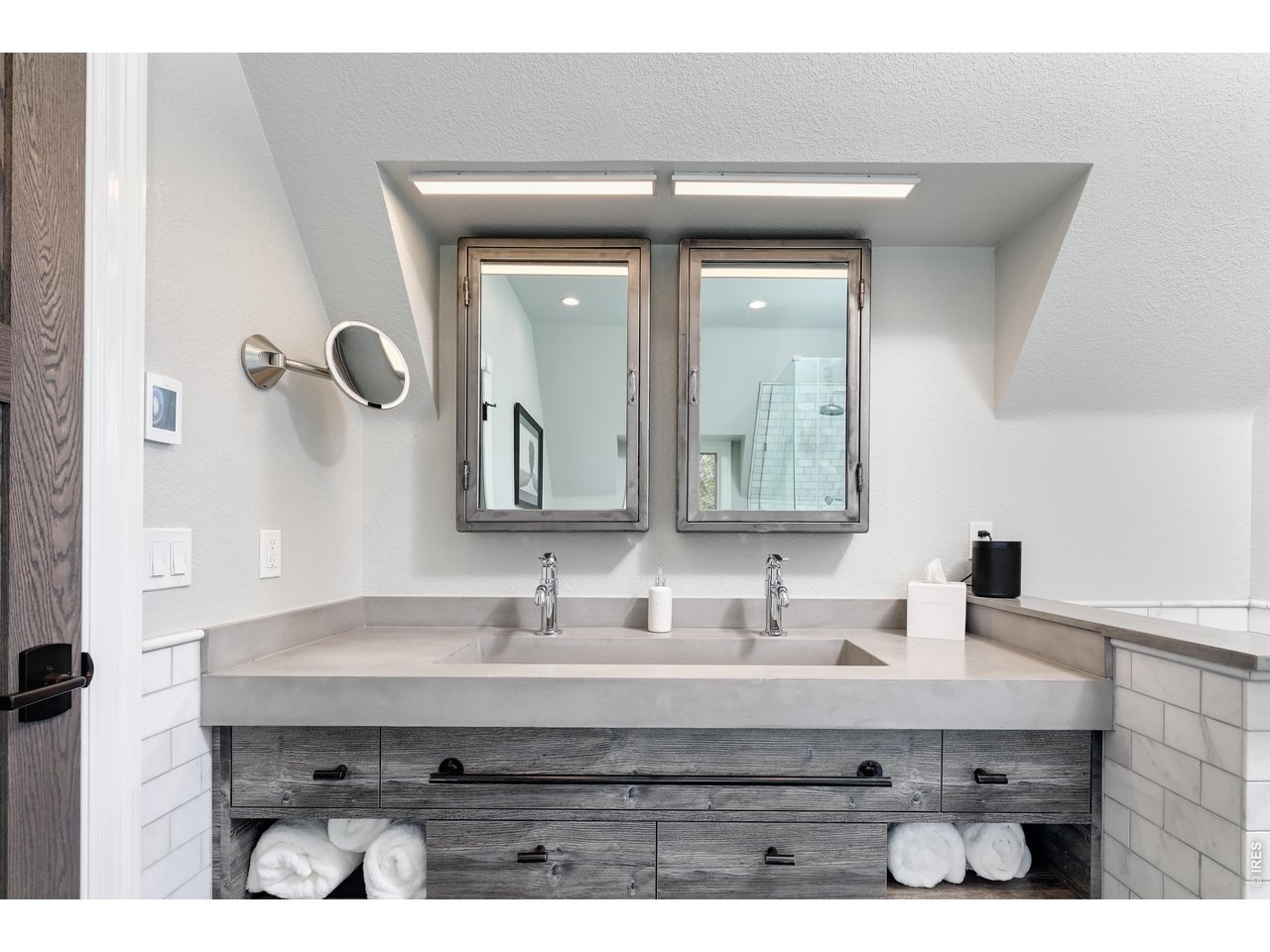 5575 St Vrain Road Longmont, CO 80503 - Photo 27 of 50 Primary bathroom with dual vanity and double trough sink
