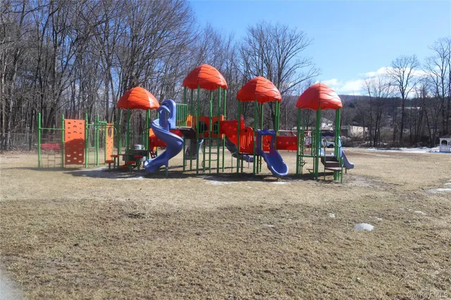 an outdoor space with garden