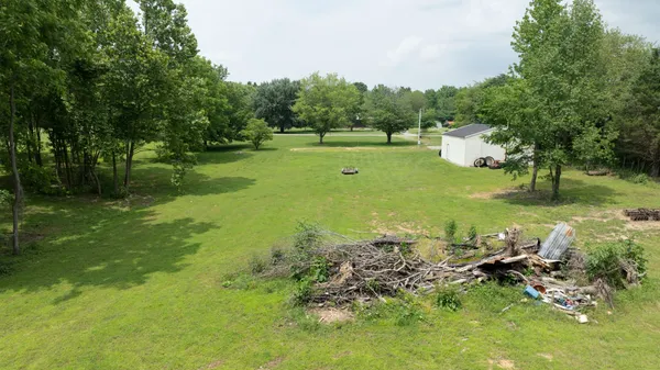 a view of a golf course with a lake