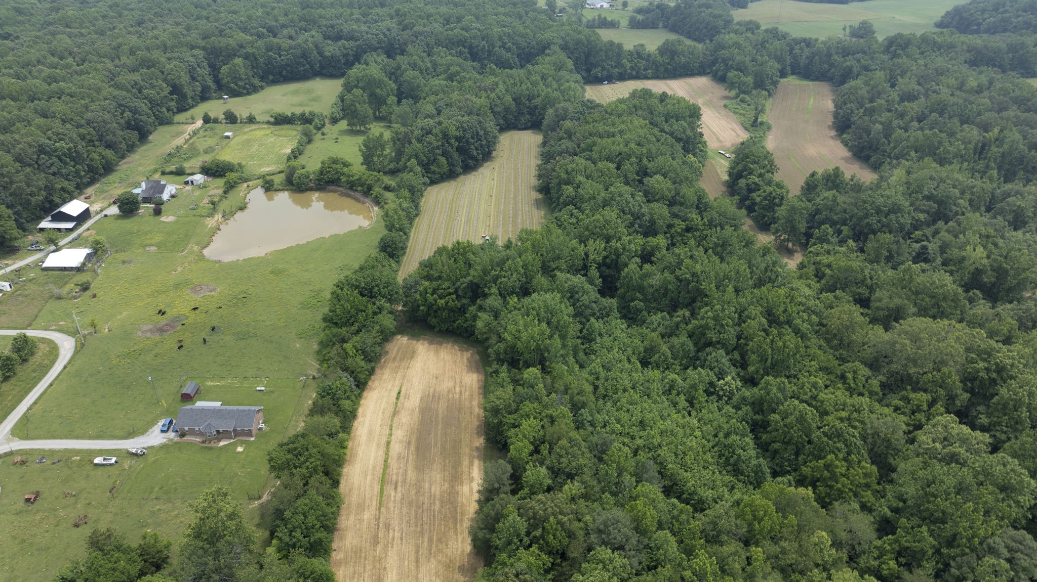 7855 Bethlehem Road Springfield, TN 37172 - Photo 5 of 25 an aerial view of a house with a yard and lake view