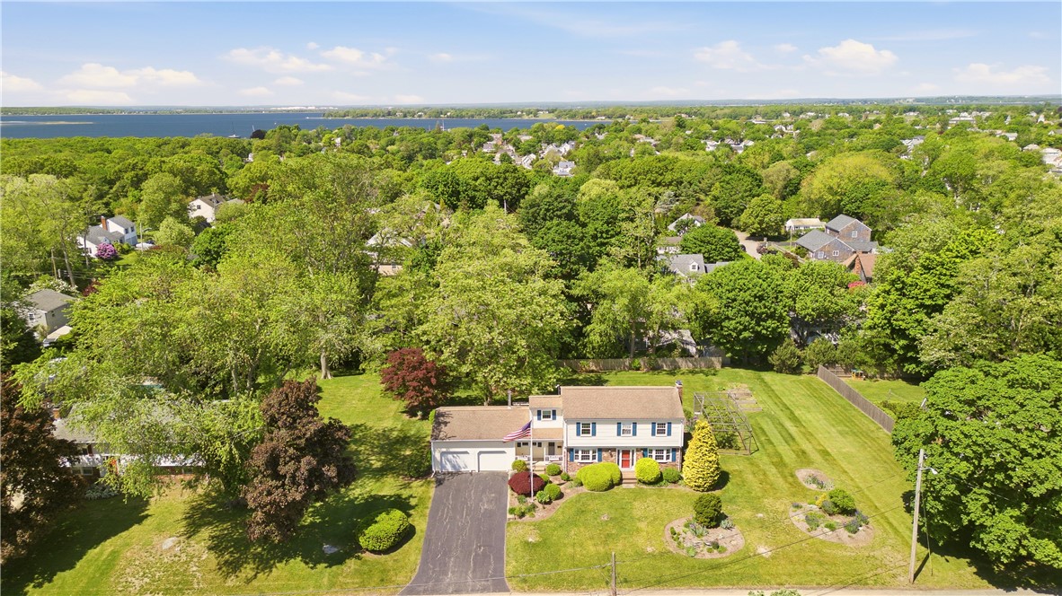 5 Heritage Road Bristol, RI 02809 - Photo 46 of 50 Aerial View of House looking toward downtown Bristol