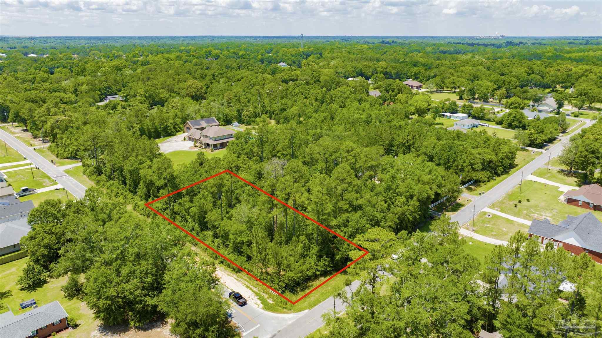 3195 Stefani Road Cantonment, FL 32533 - Photo 9 of 10 a backyard of a house with lots of green space