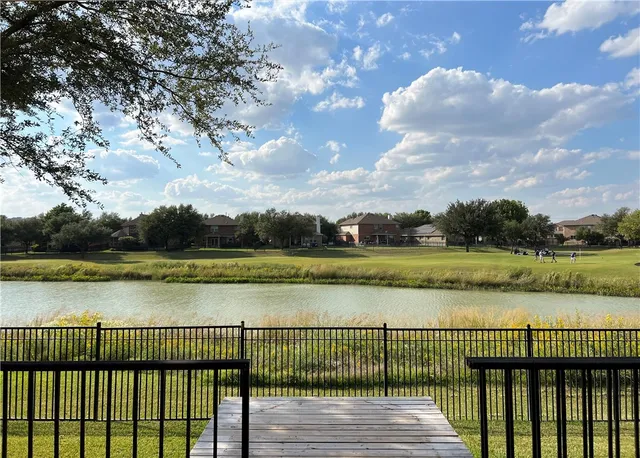 a view of lake from balcony