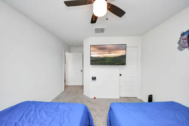 a bathroom with a sink a mirror and a shower