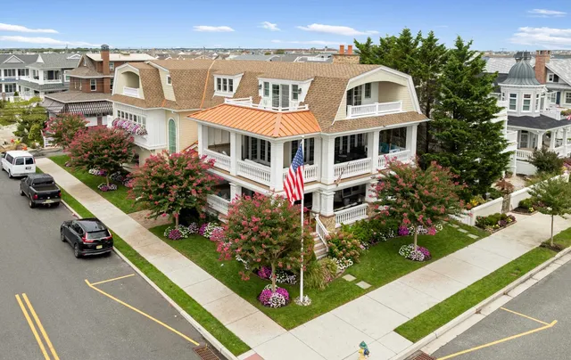 an aerial view of multi story residential apartment building