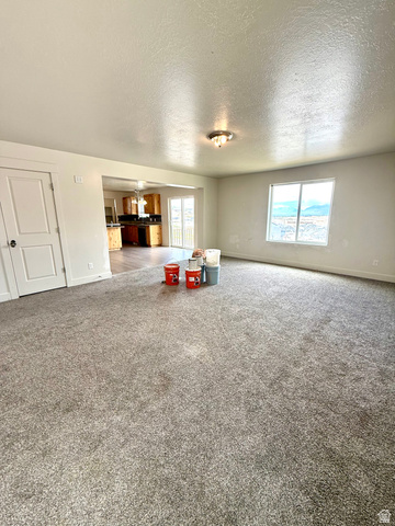 1823 South Longview Road Santaquin, UT 84655 - Photo 14 of 69 Spacious living area featuring neutral carpeting and a wall-mounted light fixture