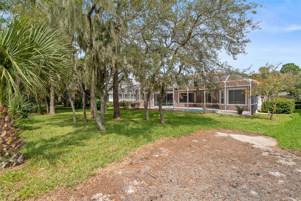 19 Lakeview Lane Palm Coast, FL 32137 - Photo 37 of 81 a view of a house with a big yard and large trees