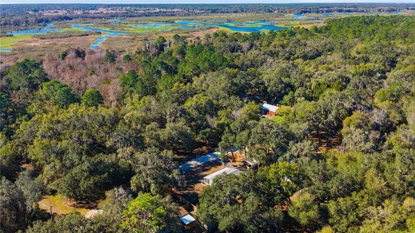 a view of a city with an outdoor space