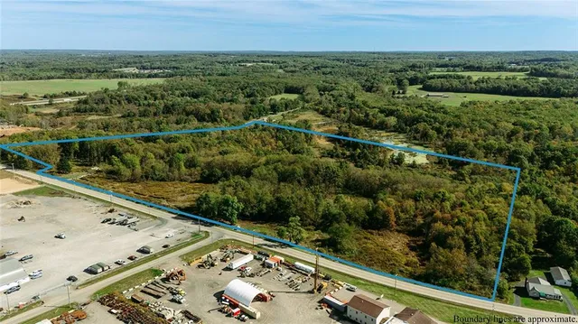 an aerial view of a city