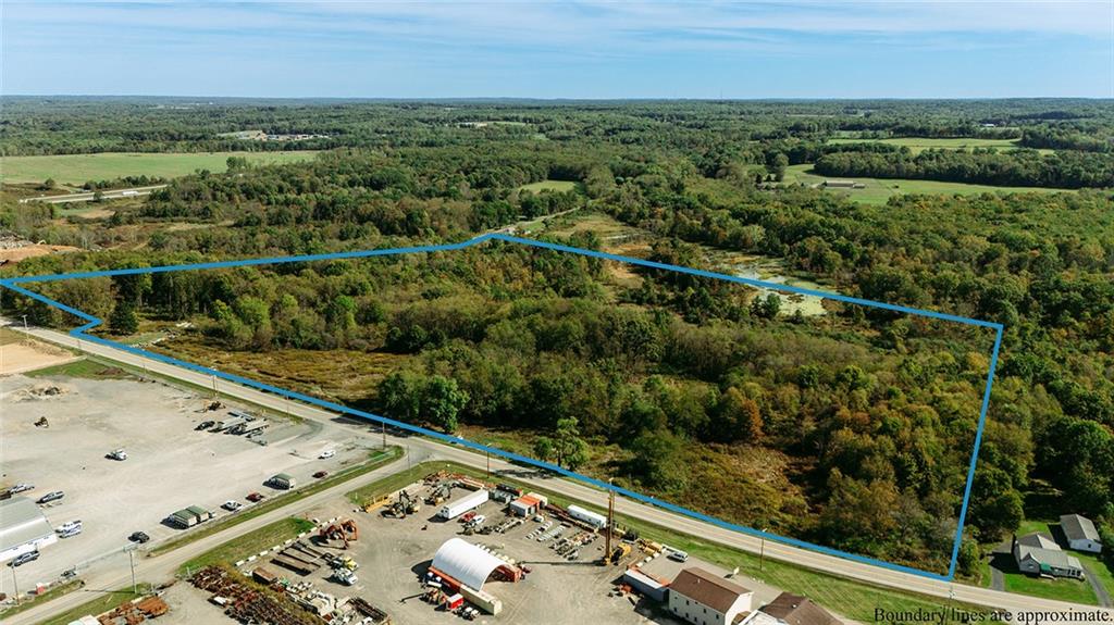 an aerial view of a city