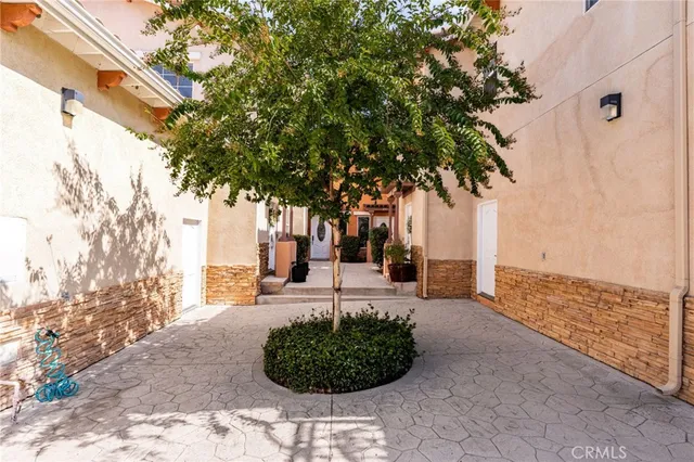 a view of a backyard