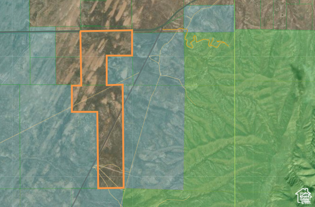 1000 South Foothill Boulevard Delta, UT 84624 - Photo 17 of 33 Ownership Map: orange is subject property. Blue is State of Utah. Green is Forest Service. No color is privately owned.