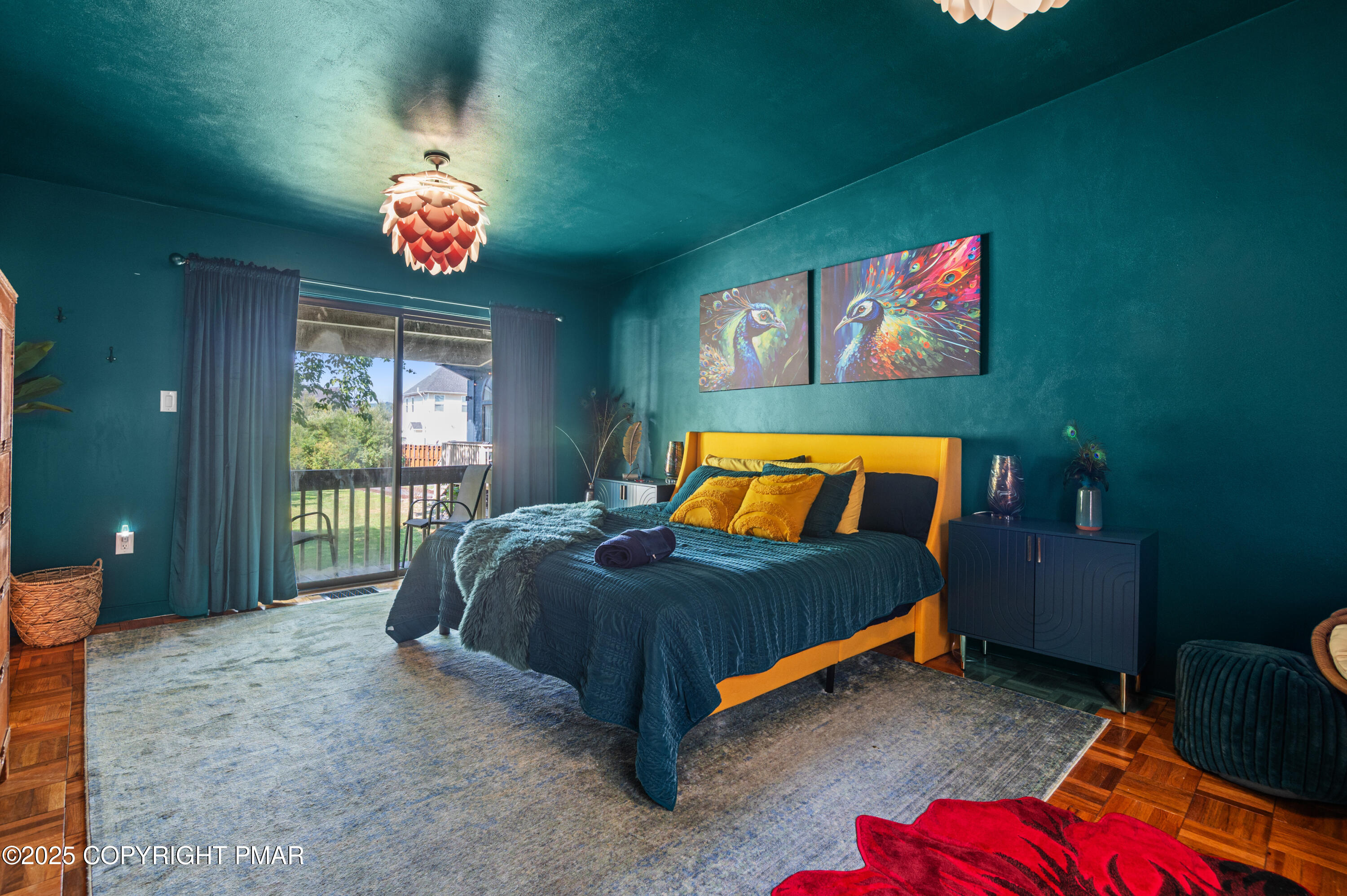 624 Westlake Drive East Stroudsburg, PA 18302 - Photo 95 of 115 a bedroom with a bed and a chandelier