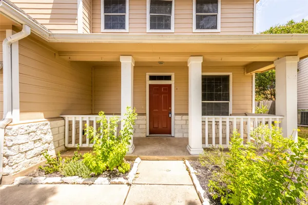 a front view of a house