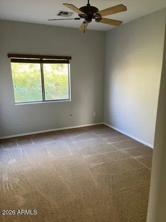 an empty room with a window