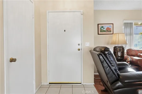 a view of a hallway with workspace