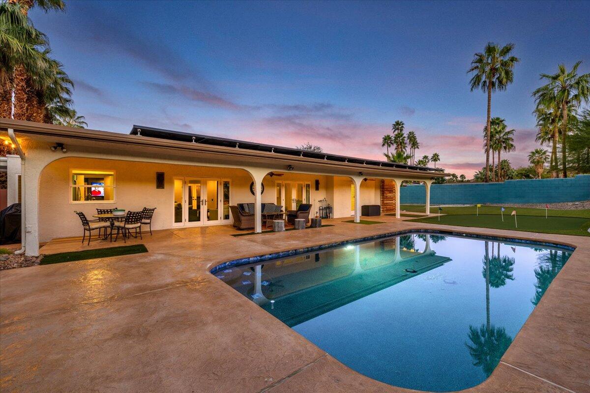 71395 Biskra Road Rancho Mirage, CA 92270 - Photo 12 of 81 23-Back View at Twilight