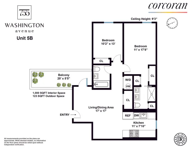 $1,525,000 | 755 Washington Avenue, Unit 5B | Crown Heights