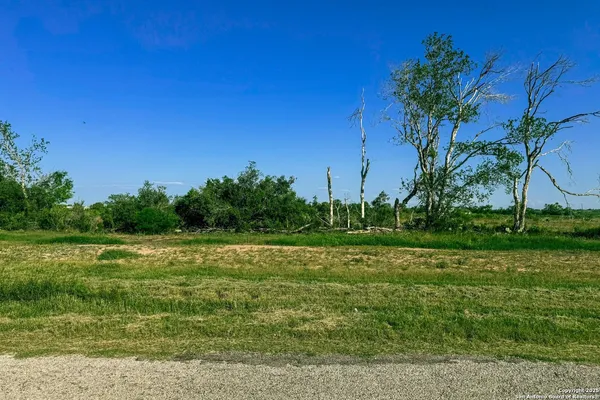 a view of a golf course with green space
