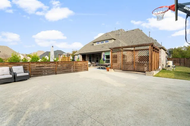 a view of a house with a patio