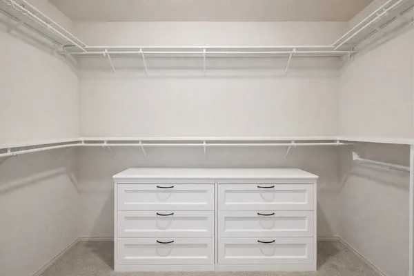 a close view of closet
