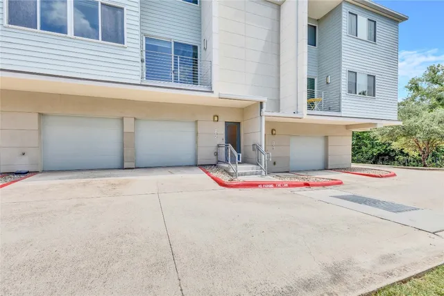 a front view of a house with an empty space