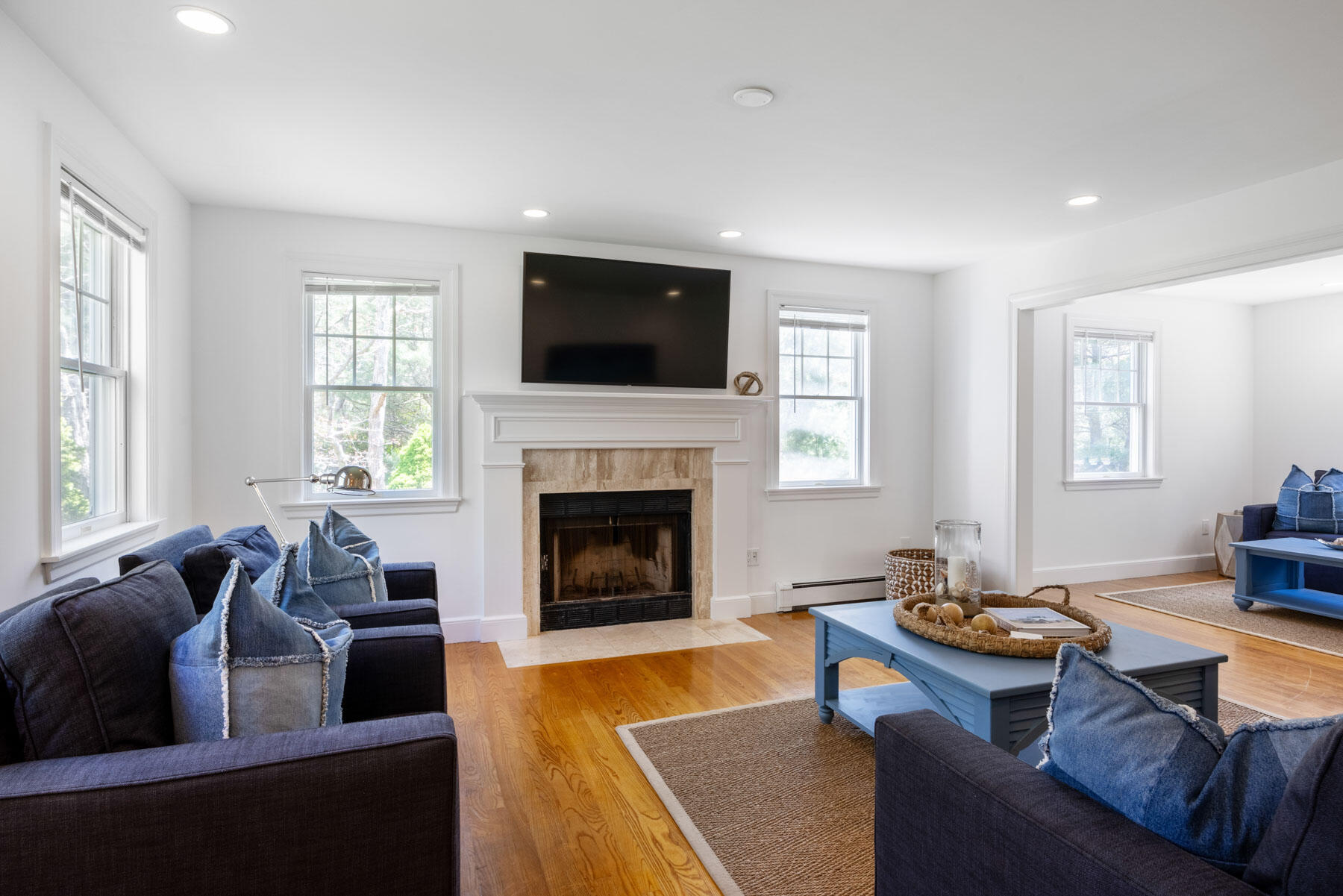 60 Windsor Drive Edgartown, MA 02539 - Photo 6 of 21 Living room with fireplace
