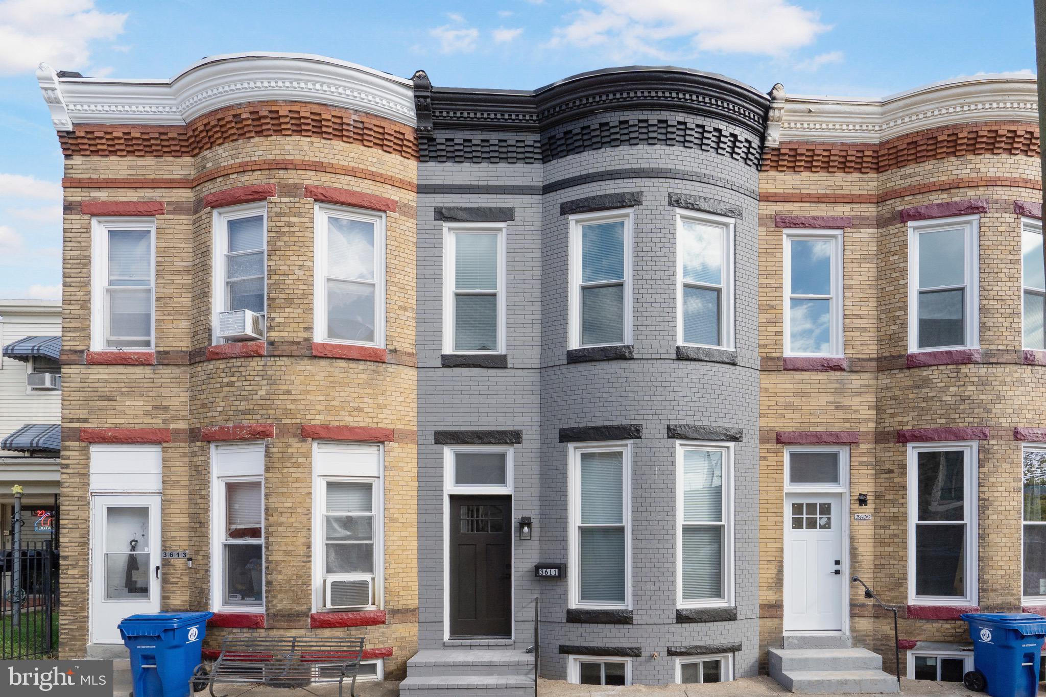 a front view of a building