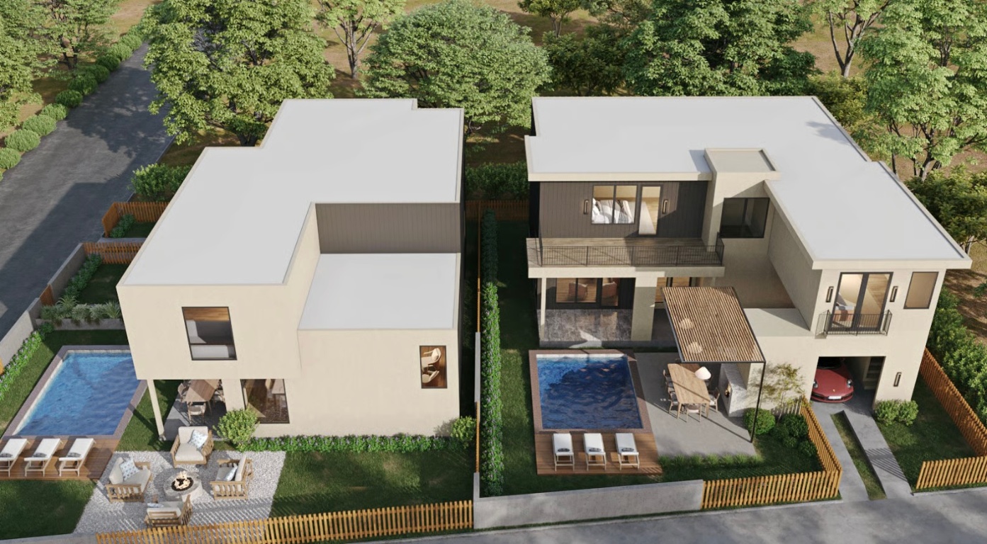 6210 Camino Real Austin, TX 78757 - Photo 6 of 19 an aerial view of a house with garden space and seating