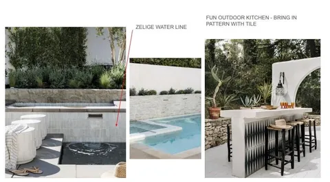 a view of kitchen with furniture and refrigerator