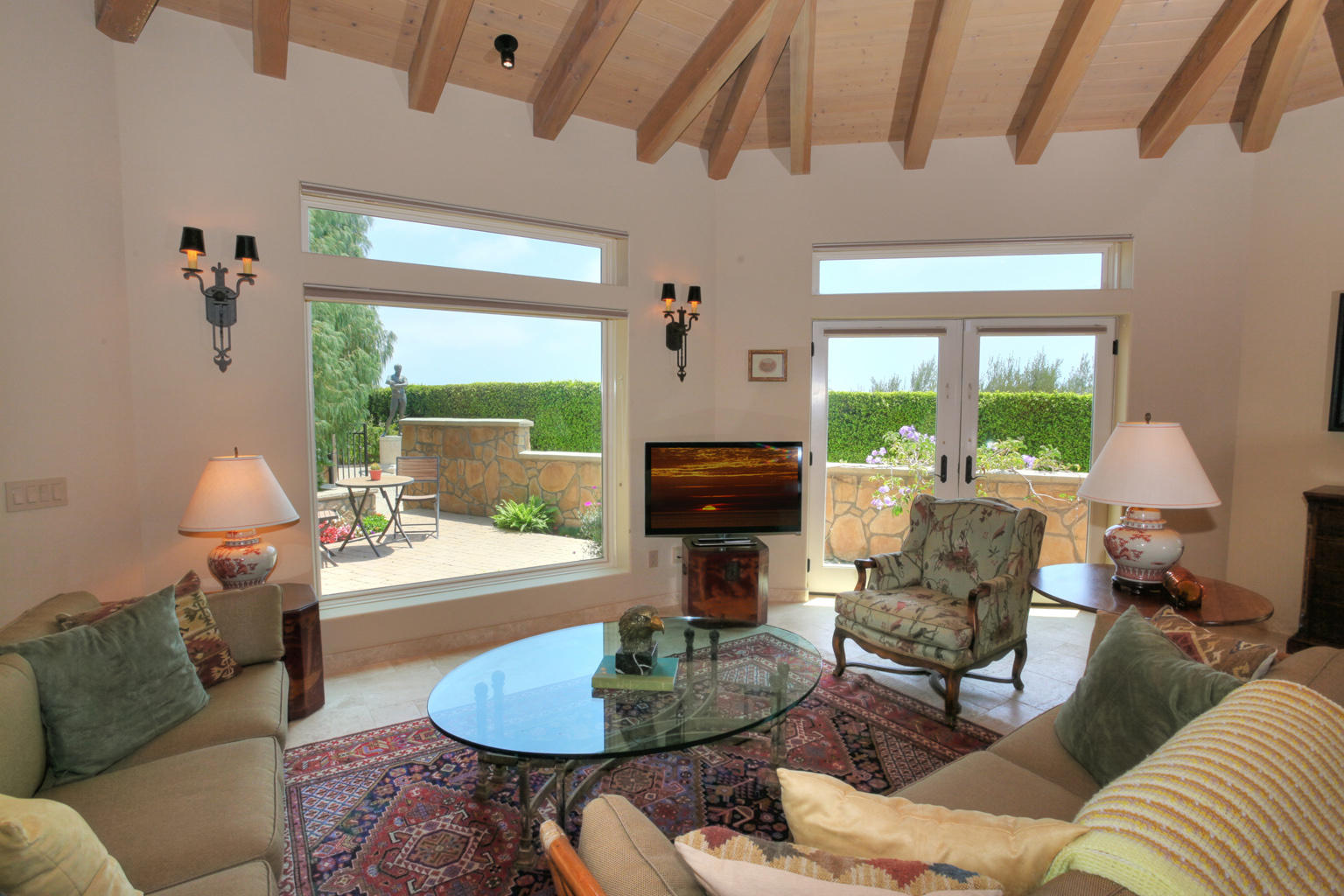 0 Brooktree Road Montecito, CA 93108 - Photo 4 of 13 a living room with furniture and a fireplace