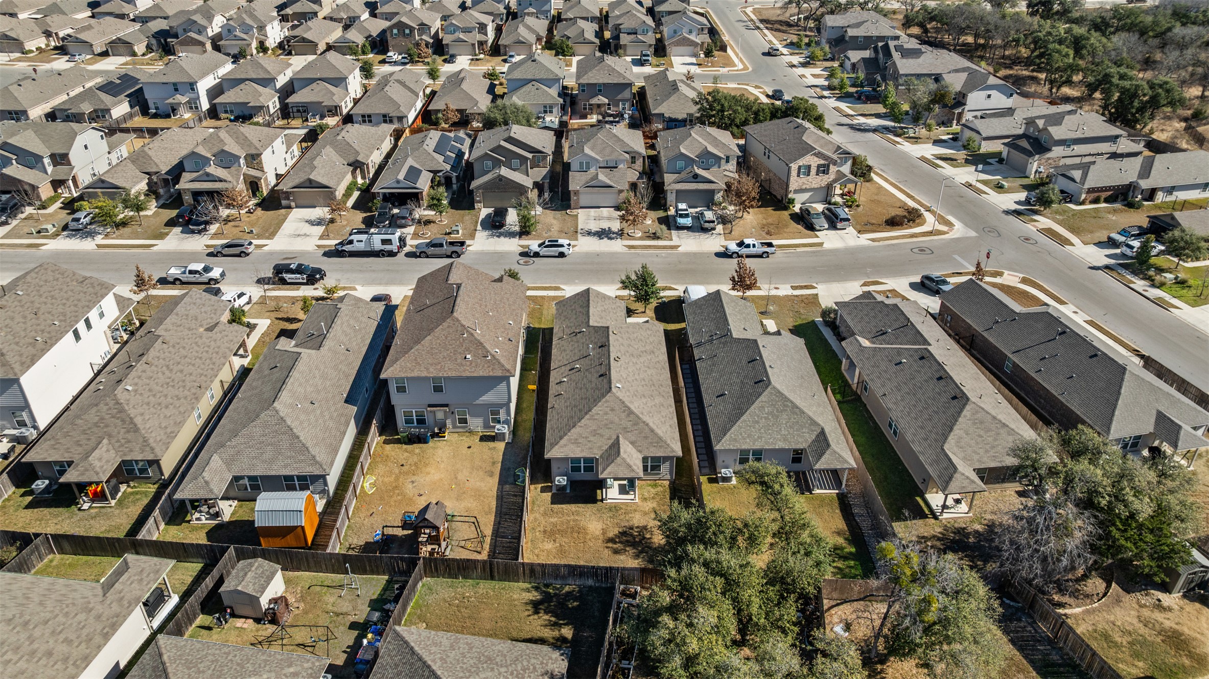 132 Dunlin Lane Leander, TX 78641 - Photo 30 of 34 Aerial view of property and surrounding area with nearby suburban area