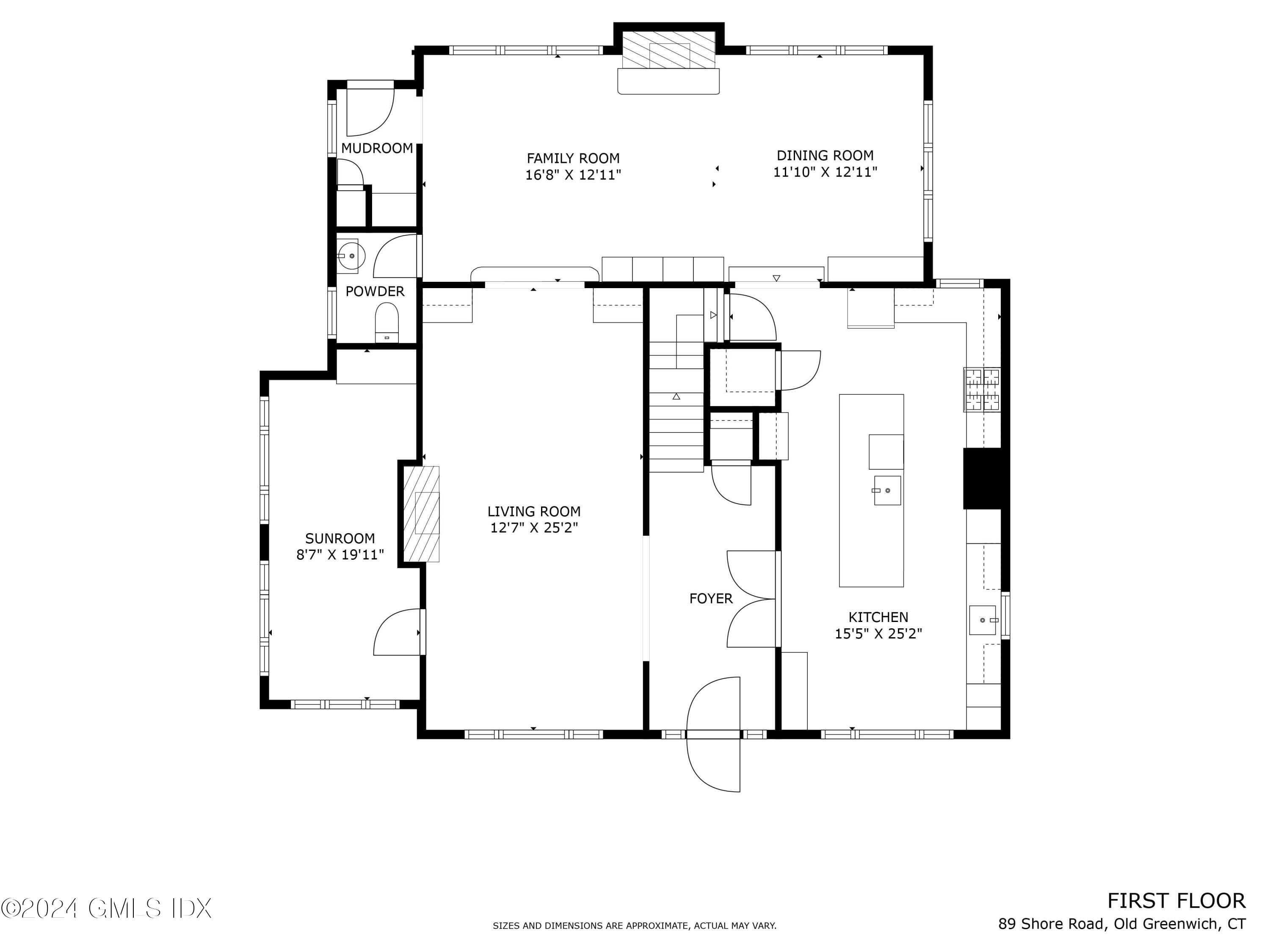 89 Shore Road Old Greenwich, CT 06870 - Photo 33 of 36 a picture of a floor plan