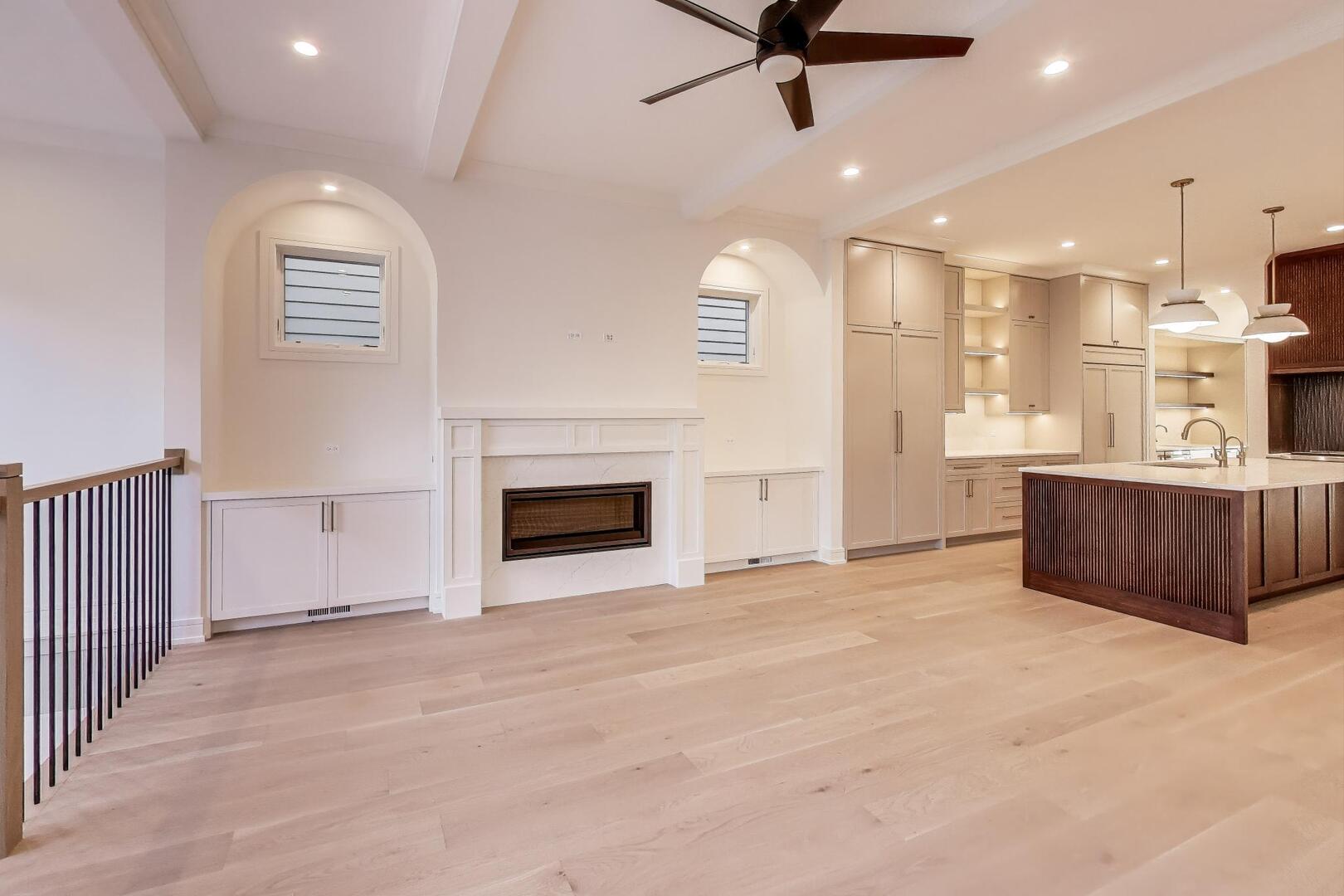 2213 West Huron Street Chicago, IL 60612 - Photo 19 of 42 a view of kitchen and hall with fireplace