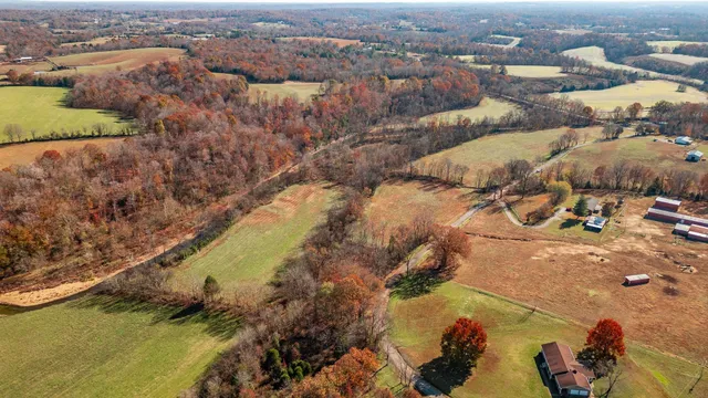 a view of a lake in middle of the town