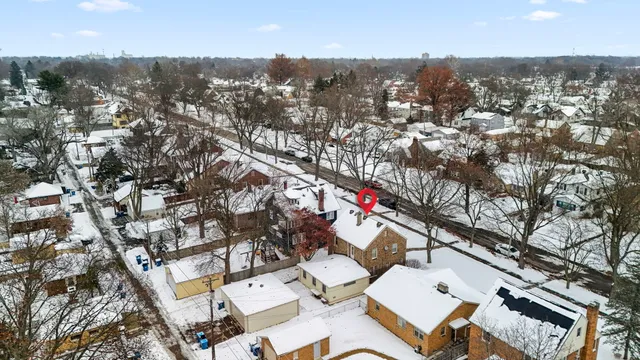 an aerial view of a city