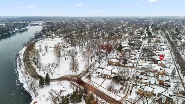 an aerial view of a city