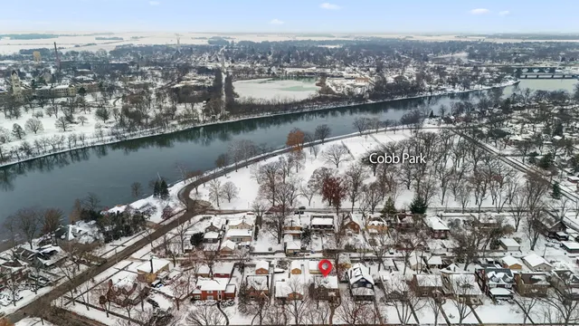 an aerial view of a city