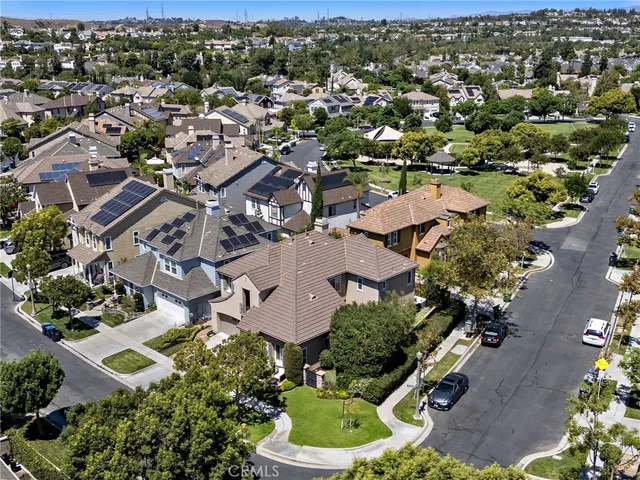 an aerial view of a city with lots of residential buildings