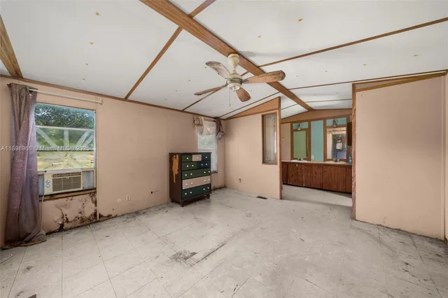 a view of a garage with furniture