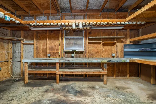 a view of a storage room