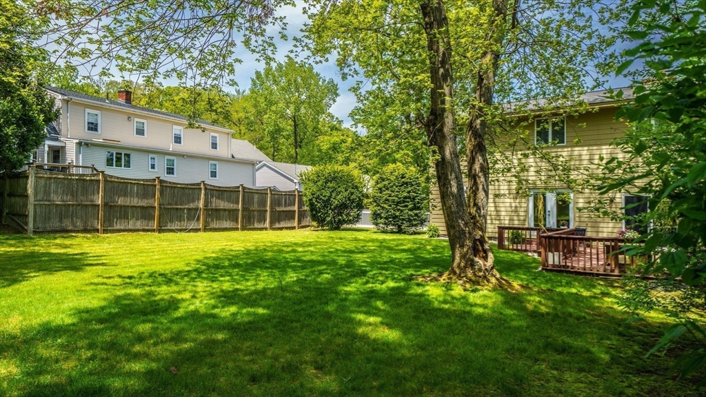15 Carlin Road Waltham, MA 02451 - Photo 40 of 42 a view of a house with backyard sitting area and garden