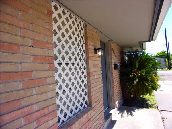 a view of wooden balcony